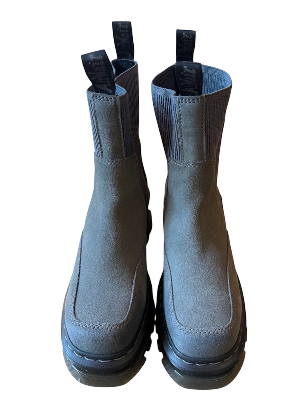 Dr. Martens Corran Gunmetal Grey Chelsea-Style Suede Boots NWT size 7US